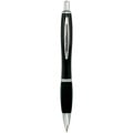 Metal pen curved barrel black rubber grip Ultra vista