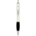 Metal pen curved barrel black rubber grip Ultra vista