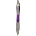 Pen plastic push action frosted barrel and rubber grip Lotus