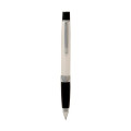 Pen METAL twist action black rubber grip Embassy