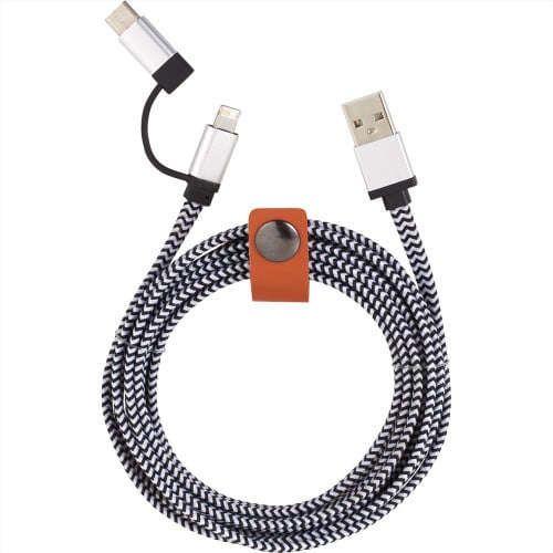 Paramount 3-in-1 Fabric Charging Cable