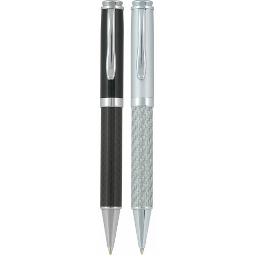 Metal pen twist action with lattice style grip Saturn