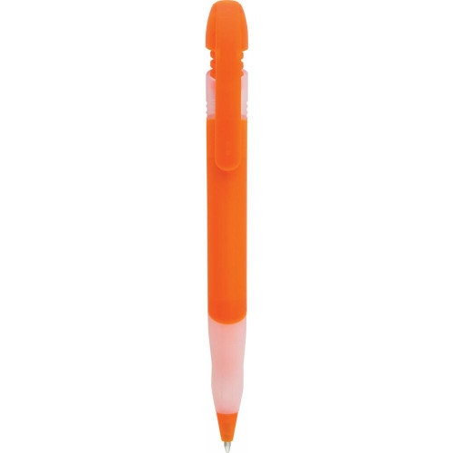 Plastic pen frosted barrel and silicone grip Tornado