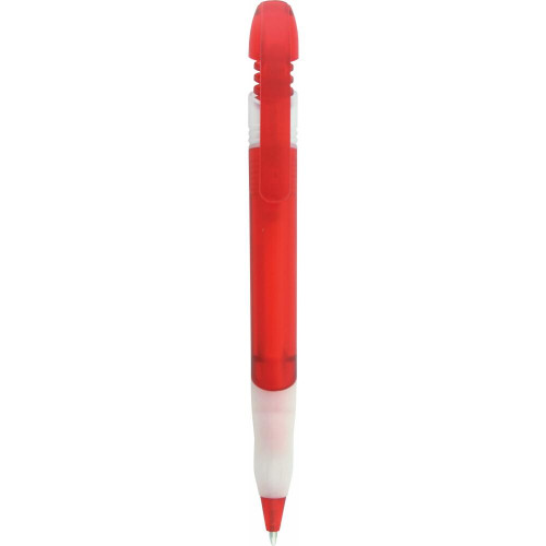 Plastic pen frosted barrel and silicone grip Tornado