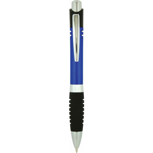 Pen plastic push action rubber grip Lancer