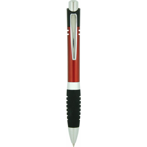 Pen plastic push action rubber grip Lancer