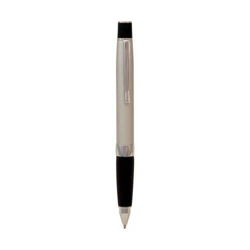 Pen METAL twist action black rubber grip Embassy