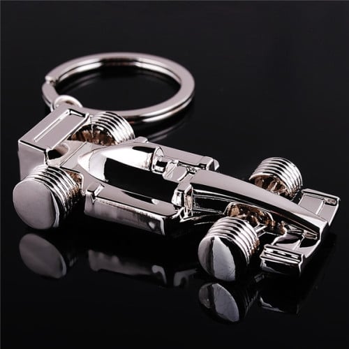 Metal Auto Racing Model Car Keychain