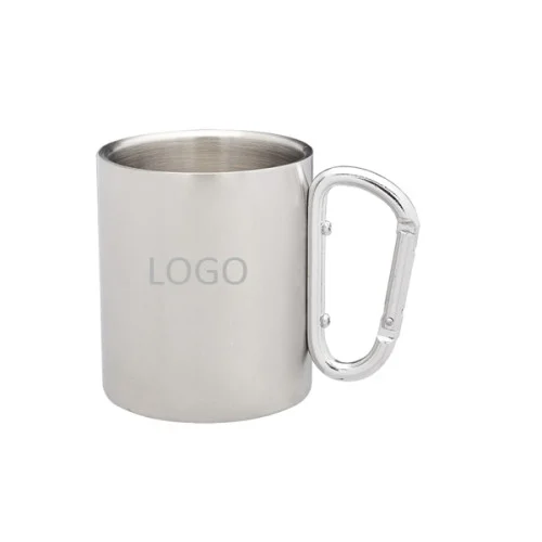 10 oz. Carabiner Handle Stainless Steel Mug