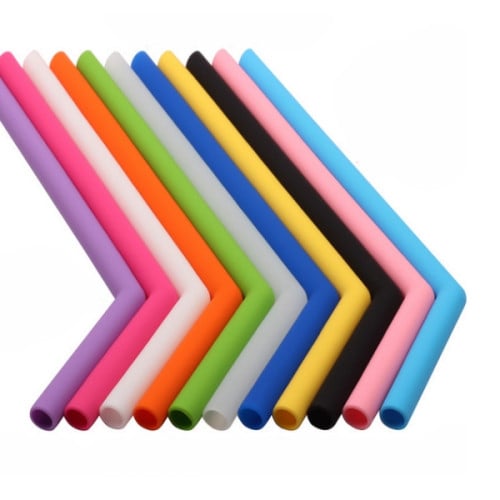 Silicone Straw Set With Brush