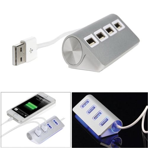 Aluminum 4 Ports USB Hub