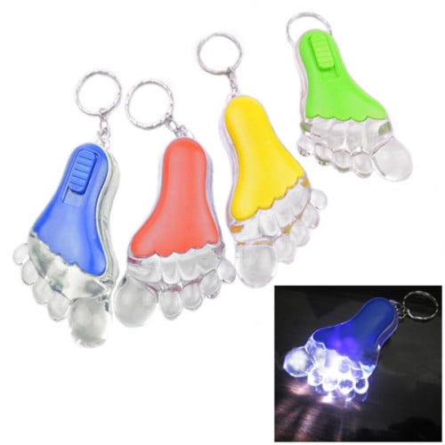 Foot Shaped LED Keychain Light